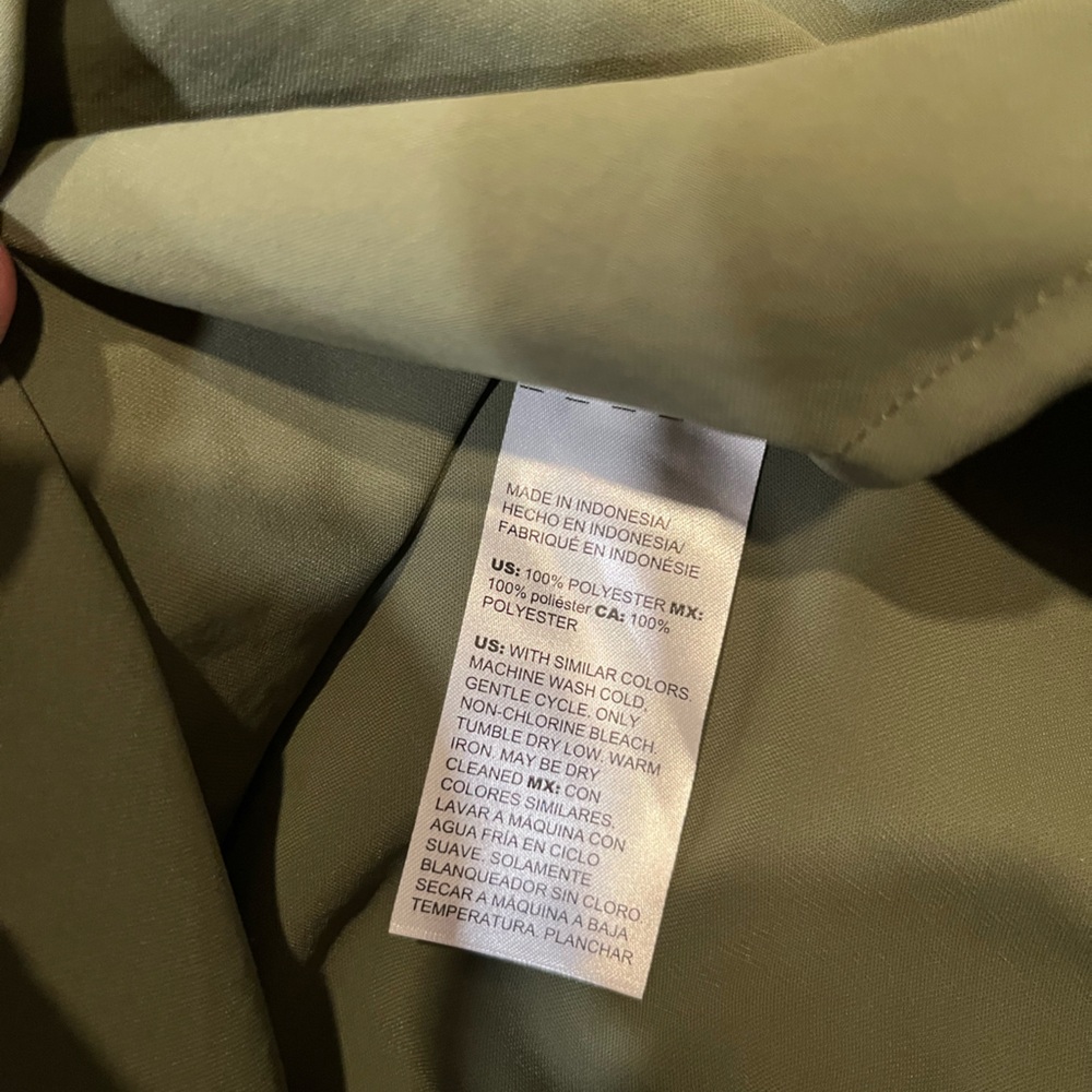 Chico's Olive Button Down Shirt - Picture 7 of 8